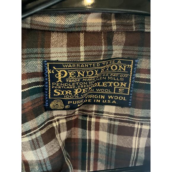 VTG Pendleton Men’s Plaid Shirt 100% Pure Virgin Wool Made in USA Cottagecore M - Picture 2 of 3